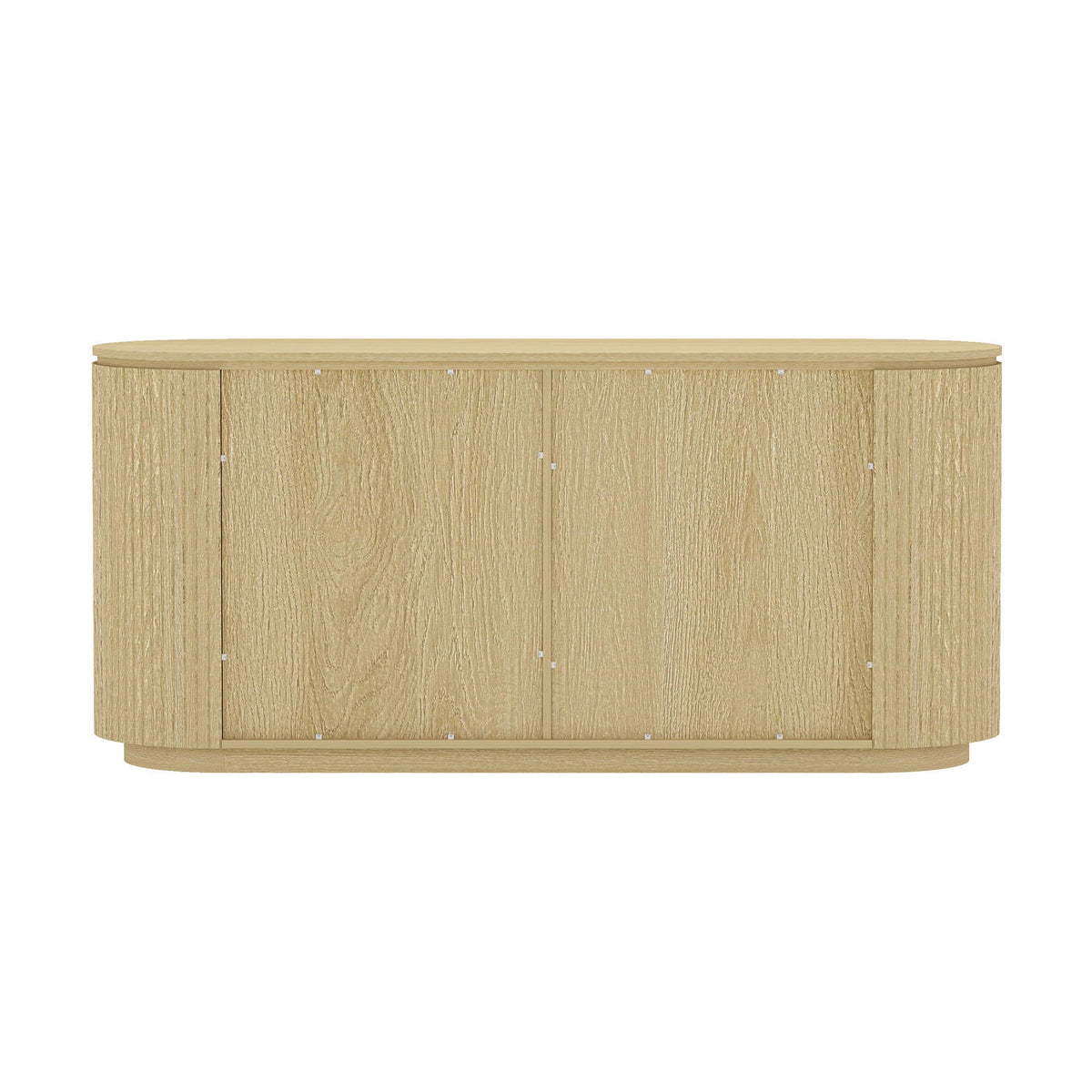 Olivia - Sideboard With 4 Adjustable Shelves With Handle Free Doors And Rounded Edges - Oak, photo 12 of 12