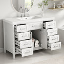 Bathroom Vanity With Sink, 2 Doors & 8 Drawers, Soft Close System by HouseOfZazla