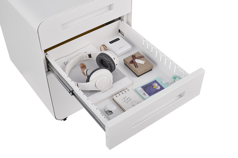 3 Drawer Mobile File Cabinet Under Desk Office,Simple Style Versatile Storage Cabinet for Legal/Letter/A4 Files, 5 Wheel Design Anti-Tilting Cold Rolled Steel Waterproof Moisture-Proof Black