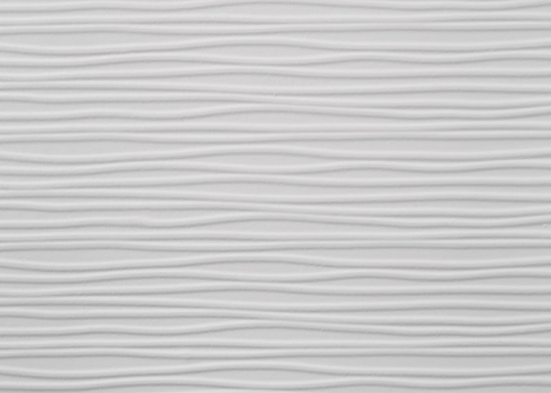 1pc Twin Size White Finish Panel Bed Geometric Design Frame Softly Curved Headboard Wooden Youth Bedroom Furniture