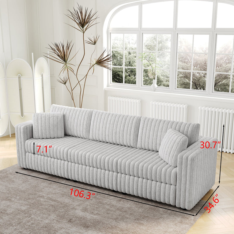 106.3" Soft Modular 3-Person Sofa, photo 4 of 10