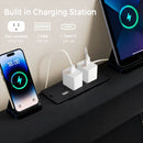Upholstered Platform Bed Frame With Adjustable LED Headboard, USB C-Charging, Hydraulic Lift by Unique Piece Furniture