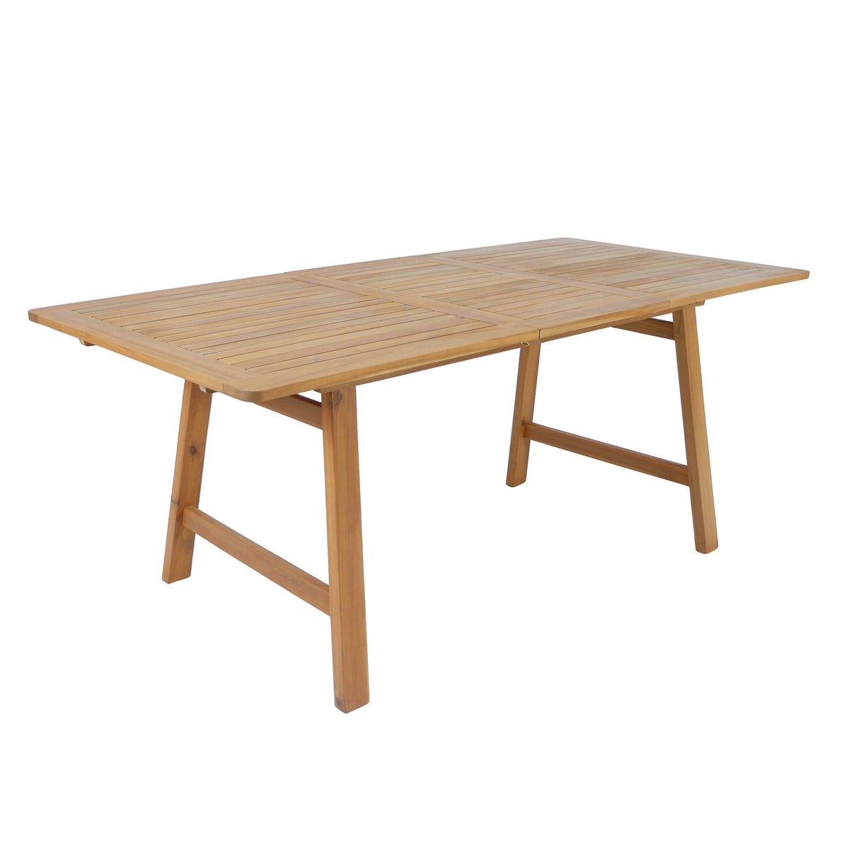 Extendable Acacia Wood Outdoor Dining Table, photo 6 of 10