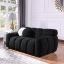 64.96 length, 35.83" deepth, human body structure for USA people, marshmallow sofa,boucle sofa, 2 seater, BEIGE BOUCLE