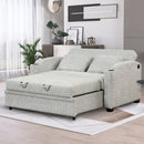 Pull Out Loveseat Sofa With Adjsutable Backrest, 2 Pillows, Cup Holders, USB Ports For Living Room by HouseOfZazla
