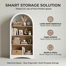 47" Freestanding Display Rack with Woodgrain Shelves by HouseOfZazla