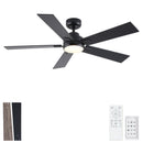 Reversible Motor Integrated LED Dimmable Ceiling Fan With Light by Unique Piece Furniture
