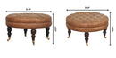Buffalo - Round Ottoman With Castor Legs - Brown by HouseOfZazla