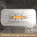 67" Rectangle Linear Acrylic Massage Whirlpool Freestanding Bathtub by HouseOfZazla