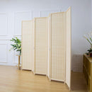 6 Panel Room Divider, Bamboo-Woven Folding Screens