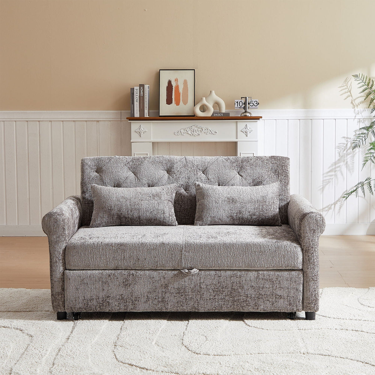 Loveseat Sofa Bed, Pull - Out Couch Sleeper & 2 Pillows, photo 14 of 14