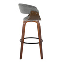 Vintage Mod - Mid Century Modern Fixed Height Barstool With Swivel & Round Footrest (Set of 2) by HouseOfZazla