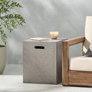 Modern Tank Holder Side Table With Smooth Concrete Surface by HouseOfZazla
