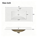 36" Green Bathroom Vanity with Ceramic Sink