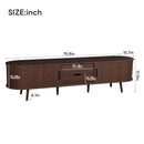 TV Stand For 70" TV With Tambour Doors And Built-In Power Outlet by HouseOfZazla