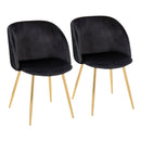 Fran - Pleated Waves Contemporary Chair (Set of 2) by HouseOfZazla