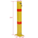 Square Parking Bollard Pole Barrier With Lock for Car Parking Protection and Home Garage by HouseOfZazla