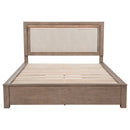 Kenora 56-inch Eastern King LED Storage Bed Barley Brown