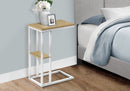 Accent Table, C-Shaped, Marble Look Contemporary & Modern Convenient Design by HouseOfZazla