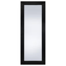 Cadence Tempered Glass Full Length Standing Mirror Black Oak