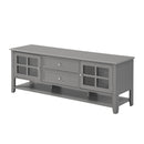 TV Stand, Entertainment Center With Dual Drawers And Hidden Storage, Cabinet With Soft Closing Doors And Sleek Panel Design by Unique Piece Furniture
