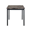 Faux Marble Top With Metal Frame Dinette Table - Black by HouseOfZazla