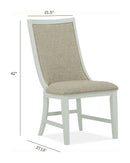 Heron Cove - Upholstered Host Side Chair (Set of 2) - Dark Brown