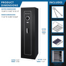 5.51 Cubic Ft Biometric Keypad Riflesafe - Black by HouseOfZazla