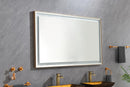 60x36 LED Lighted Bathroom Wall Mounted Mirror with High Lumen+Anti-Fog Separately Control