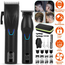 Cordless Clipper Trimmer Set for Men Electric Barber Clipper Hair Cutting Combo Set Beard T Outliner Shaver Trimmers Haircut Grooming Kit