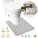 U Shaped Bathroom Rugs Contour Non-slip Toilet Mat Absorbent Cozy Velvet Floor Mat 23.62 x 19.69in