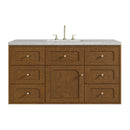 James Martin Laurent 48" Dual Mount Single Bathroom Vanity, Honey Oak