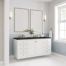 James Martin Chicago 60" Double Bathroom Vanity, Glossy White