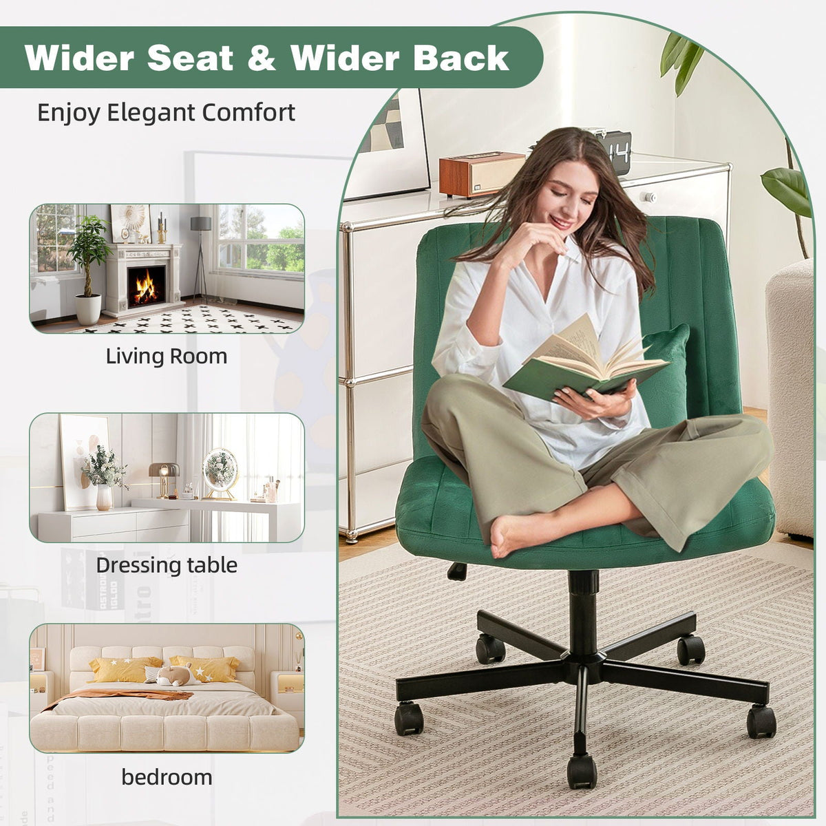 Criss Cross Office Chair With Adjustable Height, Ergonomic Design, photo 34 of 35