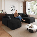 95" Cloud Sectional Sofa with 1 Ottoman