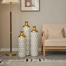 Floor Metal Vase Modern Style Decoration 3-Piece Set by HouseOfZazla