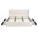 Large-Capacity Upholstered Storage Bed with Drawers by HouseOfZazla