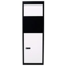 Package Delivery Box, Galvanized Steel Parcel Mailbox With Code Lock & Mounting Hardware, For Outdoor Porch, Curbside - White / Black by HouseOfZazla