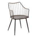 Winston - Farmhouse Style / Dining Chair - Brown / Dark Walnut by HouseOfZazla