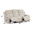 Galya - 3 Piece Living Room Set Sofa Loveseat Chair - Light Gray by Unique Piece Furniture