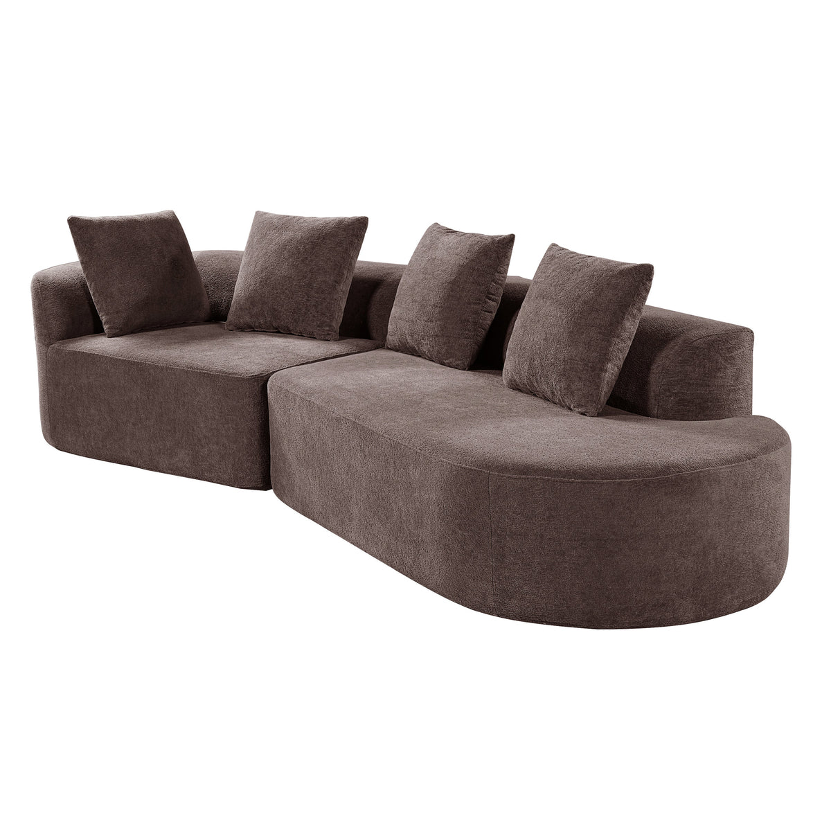 116" Modern Curved Sectional Sofa with High-Density Fully Compressed Sponge, photo 6 of 10