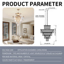Golden Luxury Crystal Chandelier 23.6 Inch