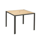 5 Piece Patio Dining Table Set, Acacia Wood Table Top With Umbrella Hole by HouseOfZazla