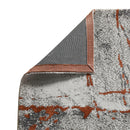 Quarry - 5' X 6.5' Abstract Area Rug - Gray / Orange by HouseOfZazla