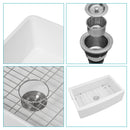 Classic Ceramic Farmhouse Sink Workstation Single Bowl With Durable Finish