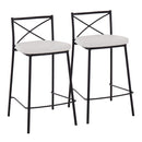 Modern Charlotte - Contemporary Fixed Height Counter Stool (Set of 2) by HouseOfZazla