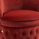 360 Degree Swivel Cuddle Barrel Accent Sofa Chairs, Round Armchairs with Wide Upholstered, Fluffy Velvet Fabric Chair for Living Room, Bedroom, Office, Waiting Rooms