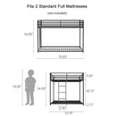 Adam - Full Over Full Bunk Bed - Black