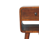 Mini Chestnut Curve Lower Bedside Nifhtstand by HouseOfZazla