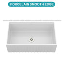 Workstation Single Bowl Apron Front Kitchen Sink - White by HouseOfZazla